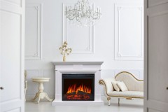 Каминокомплект Coventry белый с очагом Royal Flame Jupiter FX New