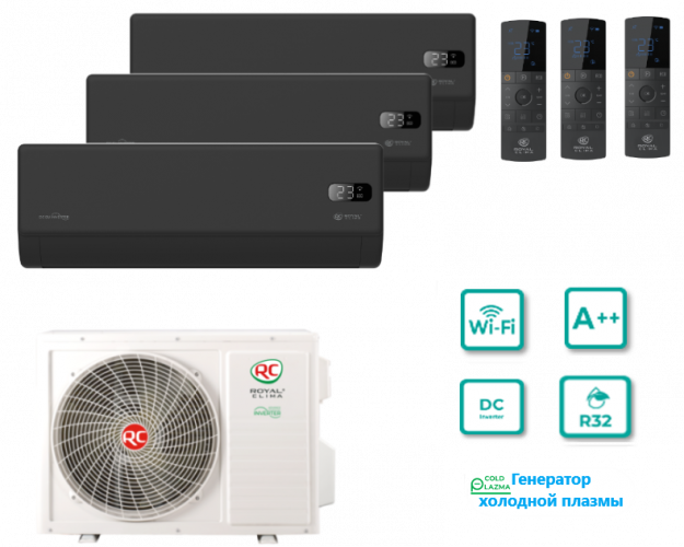 Комплект Royal Clima 3TFM-25HN/OUT / RCI-VT09HN х 3шт