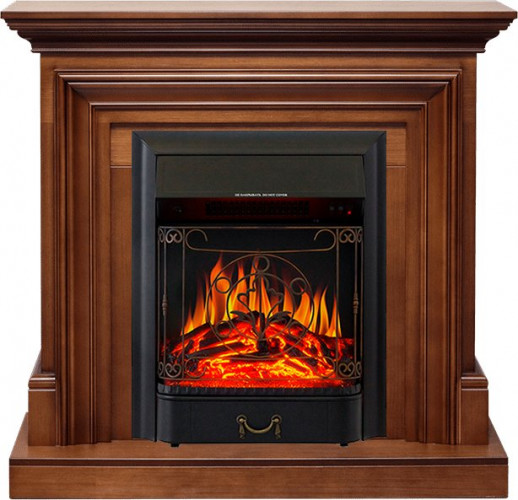 Каминокомплект Bradford - Орех с очагом Majestic FX Black