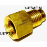 Адаптер для манометра M1/4"SAE х F1/8"NPT U3-4A