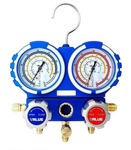Манометрический коллектор Value VMG-2-R32-B-03 (под R32, R410A, R134A, R407C)