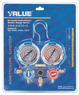 Манометрический коллектор Value VMG-2-R32-B-03 (под R32, R410A, R134A, R407C)