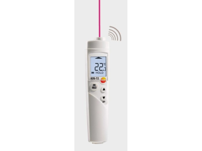 Testo 826-T4 - Инфракрасный термометр с лазерным целеуказателем и проникающим пищевым зондом (оптика