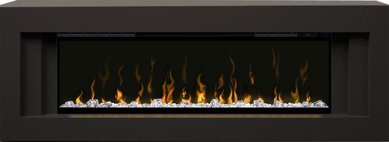 Каминокомплект Line - Черный с очагом Ignite XLF50