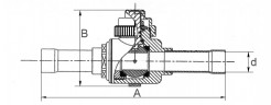 Шаровый запорный вентиль с сервисным штуцером BC-BVa-58 N