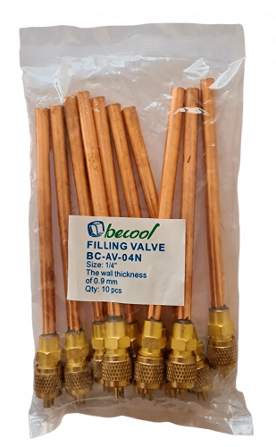 Клапан Шредера 1/4"x0.9ммх100мм BC-AV-04N Becool