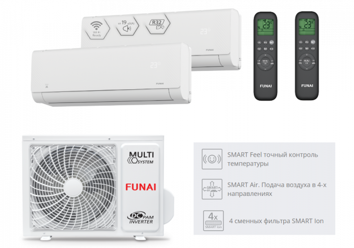 Комплект Funai RAM-I-2OK55HP.01/U / RAM-I-SG30HP.W02/S х 2шт