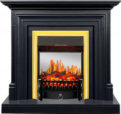 Каминокомплект Bradford - Серый графит с очагом Fobos FX M Brass