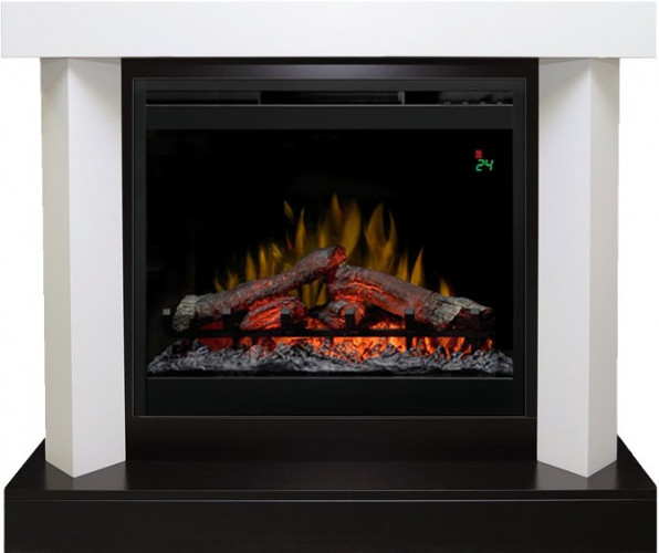 Каминокомплект Vancouver - Фактурный белый с очагом Symphony 26'' DF2624L-INT