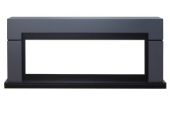 Каминокомплект Lindos Graphite Grey (линейный) с очагом Vision 60 LED