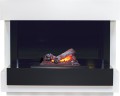 Каминокомплект Cube белый с черным с очагом Cassette 400 NH Dimplex Opti-myst