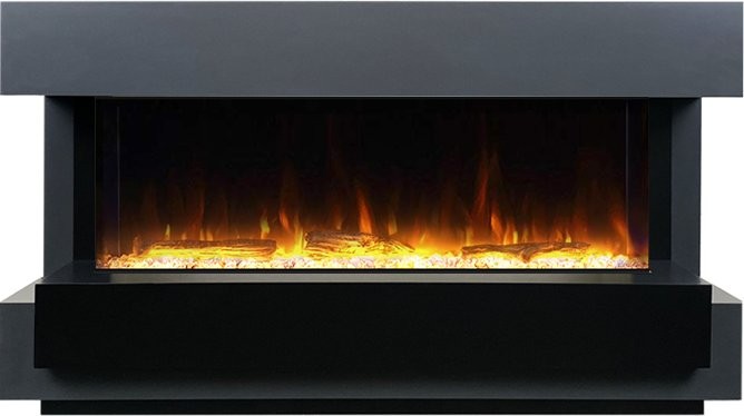 Каминокомплект Cube 50 серый графит с очагом Royal Flame Astra 50 RF